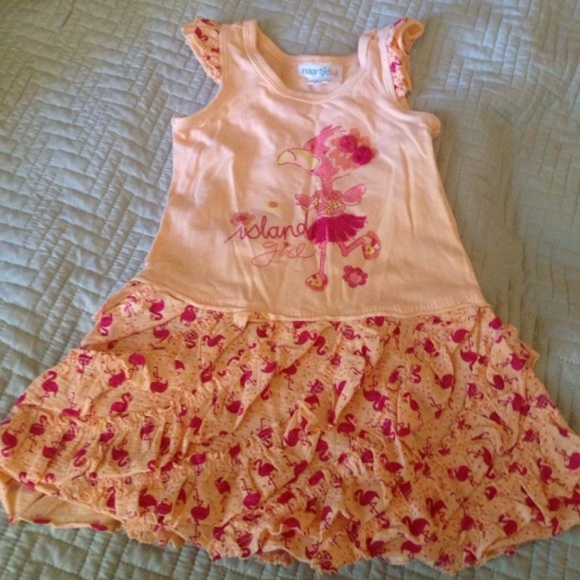 NAARTJIE PINK FLAMINGO DRESS - Picture 1 of 2